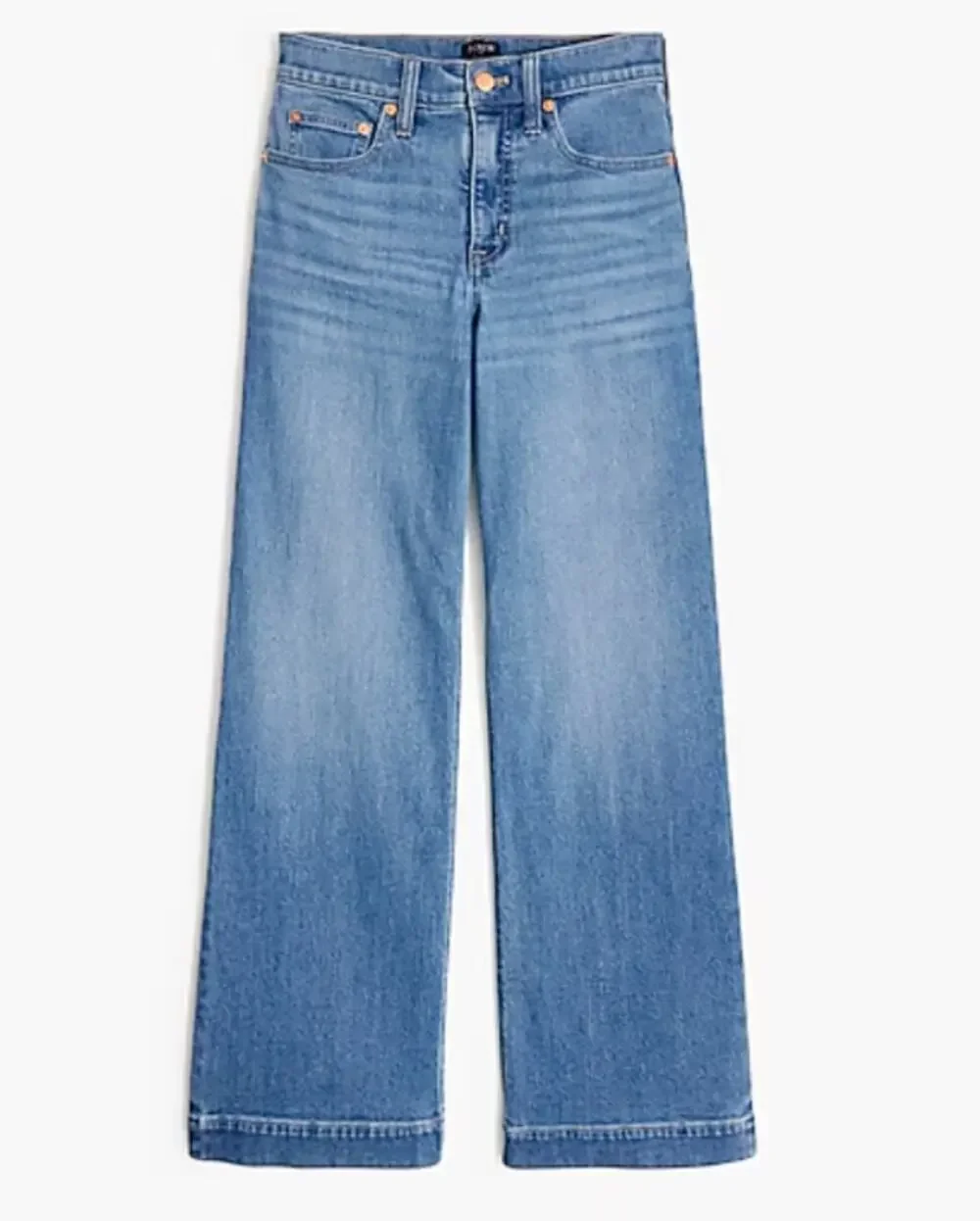 J.Crew Classic Wide-Leg Jeans WMNS 30 Blue Basin Wash All-Day Stretch High-Rise